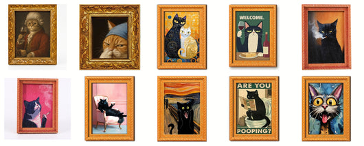 Hand-Painted Vintage Cat Magnets