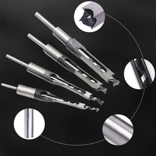 WoodDrill Square-Hole Wood Drill Set